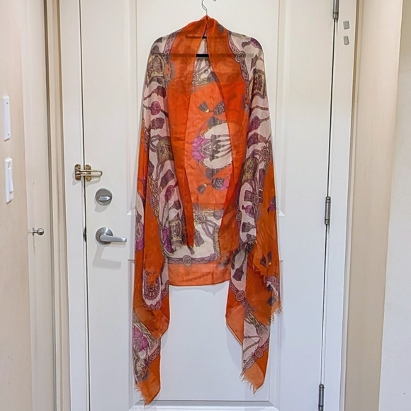Ardene Accessories - 3/$30 EUC Ardene 40"x70" Massive Orange and Purple Sheer Scarf Wrap